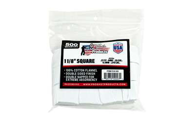 PRO-SHOT PATCH .22-.270CAL SQ 500 CT RSR|PRO11-8-500