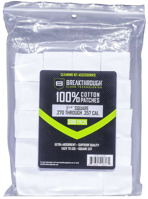 Breakthrough Clean BTCPS134500 Square Patches 270/357 Cal 1.75" 500 pieces TSW|152477