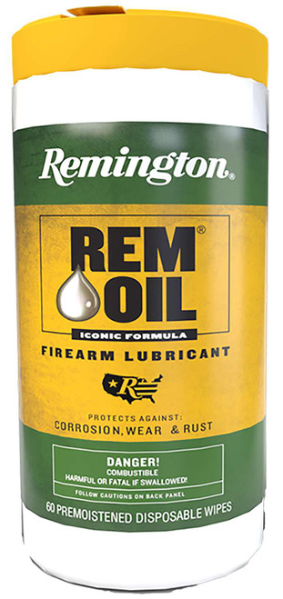 Remington Accessories 18384 Rem Oil Wipes Cleans/Lubricates/Protects 60 Count TSW|57653