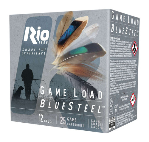 Rio Ammunition GLBS325 Game Load BlueSteel 12Gauge 2.75" 1 1/8oz 5Shot 25 Per Box/10 Case TSW|158139