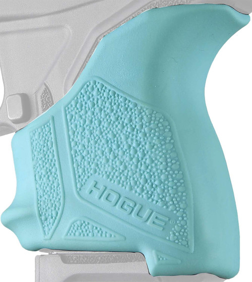 Hogue 18124 HandAll Beavertail Grip Sleeve made of Rubber with Textured Aqua Blue Finish for Ruger LCP II TSW|102656