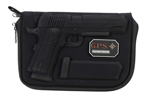 GPS Bags 908PC Custom Molded w/ Lockable Zippers Internal Mag Holder & Black Finish for 1911 & Similar Clones TSW|130490