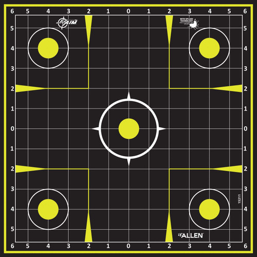 Allen 15211-30 EZ Aim Splash Hanging 12"x12" Black/Chartreuse 30 Pack TSW|189430