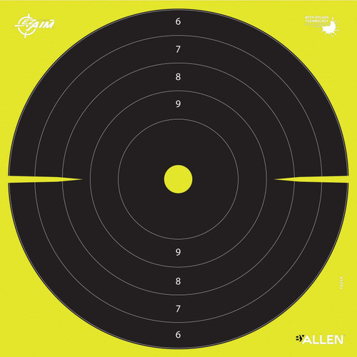 Allen 15214-30 EZ Aim Splash Bullseye Hanging Paper Black/Chartreuse 30Pack TSW|189428