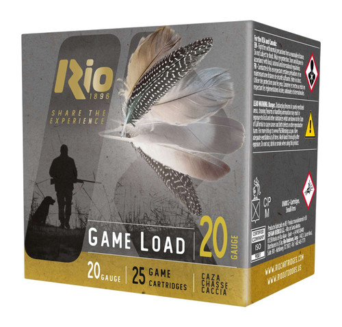Rio Ammunition RC206 Game Load 20Gauge 2.75" 1oz 6Shot 25 Per Box/10 Case TSW|134243