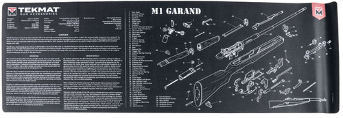 TekMat TEKR36M1GARANDBK M1 Garand Cleaning Mat Black/White Rubber 12"x36" M1 Garand Parts Diagram TSW|127577