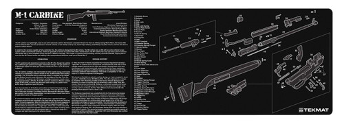 TekMat TEKR36M1CARB M1 Carbine Cleaning Mat Black/White Rubber 12"x36" M1 Carbine Parts Diagram TSW|124483
