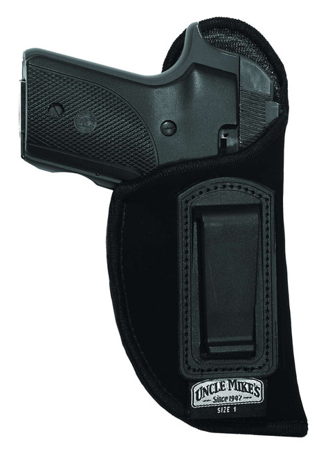 Uncle Mike's 89362 Inside The Pants Holster IWB Size 36 Black Suede Like Belt Clip Fits Sm Frame 5rd Revolver w/Hammer Spur Fits 2" Barrel Left Hand TSW|44679
