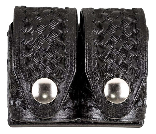 HKS 203BMBN SpeedLoader Case Double Medium Black Hytrel Belt Loop Belts 2.25" Wide TSW|82031