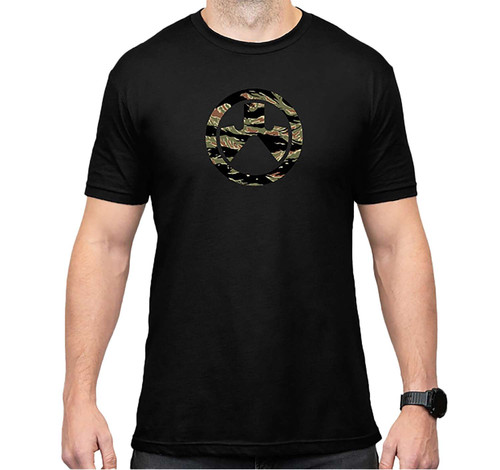 Magpul MAG1292-001-S Tiger Stripe Icon Black Cotton/Polyester Short Sleeve Small TSW|184518