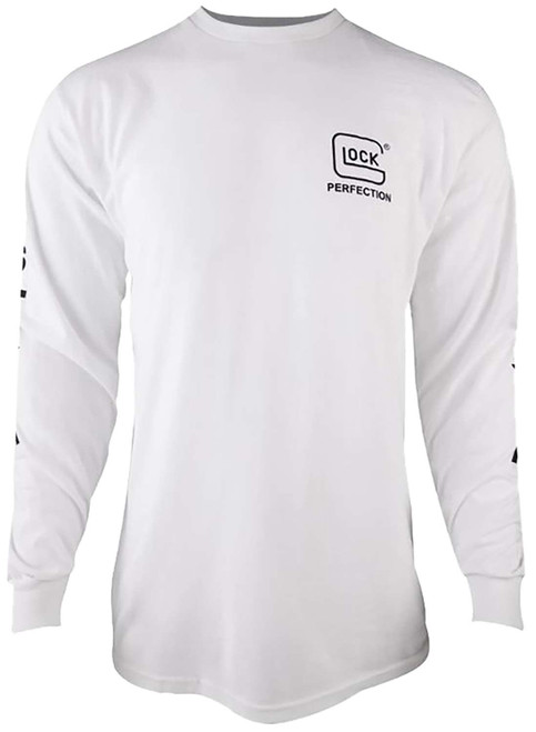 Glock AP96093 Perfection Long Sleeve Tee White Pre-Shrunk Cotton Long Sleeve Medium TSW|174100