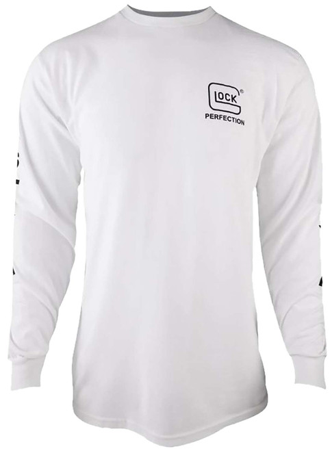 Glock AP96095 Perfection Long Sleeve Tee White Pre-Shrunk Cotton Long Sleeve XL TSW|174102