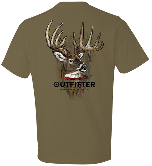 Hornady Gear 31366 Big Buck  Coyote Brown, Cotton Short Sleeve, Semi-Fitted, 3XL