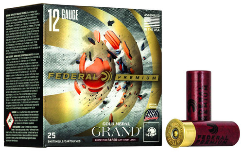 Federal GMT1178 Premium Gold Medal Paper 12Gauge 2.75" 1 1/8oz 8Shot 25 Per Box/10 Case TSW|101779