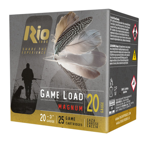 Rio Ammunition RC20MGN5 Game Load  20Gauge 3" 1 1/4oz 5Shot 25 Per Box/10 Case