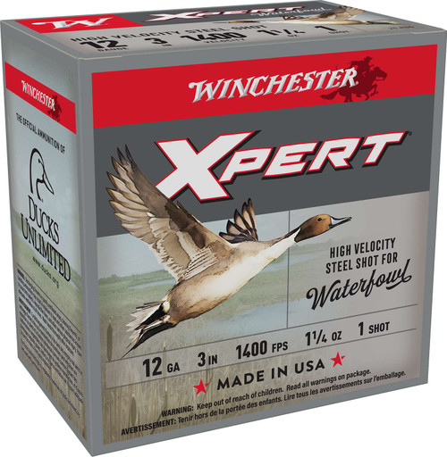 Winchester Ammo WEX123H1 Super X Xpert High Velocity 12Gauge 3" 1 1/4oz 1Shot 25 Per Box/10 Case TSW|116447