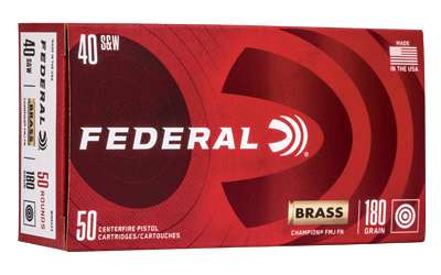 FED CHAMP 40S&W 180GR FMJ BRSS 50/1 RSR|FEWM5223