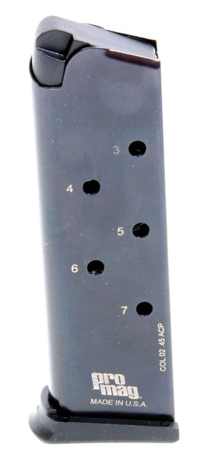 ProMag COL02 Standard 7rd 45 ACP Fits 1911 Government Blued Steel TSW|72801