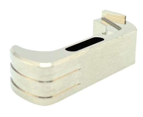 Cross Armory CRG5MCSV Mag Catch Extended Compatible w/Glock Gen4-5 Silver Anodized Aluminum TSW|131268