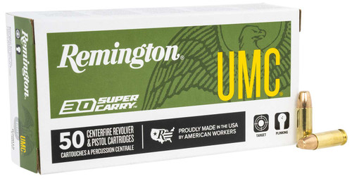 Remington Ammunition R20015 UMC 30SuperCarry 100gr Full Metal Jacket 50 Per Box/20 Case TSW|142635
