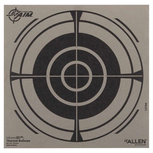 Allen 15794 Thermal Target Bullseye Hanging Paper 8" x 8" Black/Gray TSW|174233