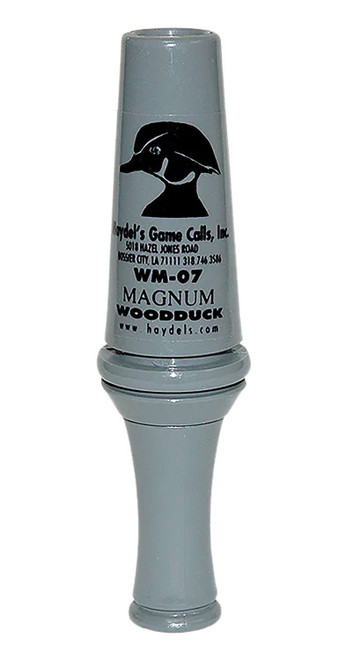 Haydel's Game Calls WM07 Magnum Open Call Single Reed Wood Duck Sounds Attracts Ducks Gray Acrylic TSW|48717