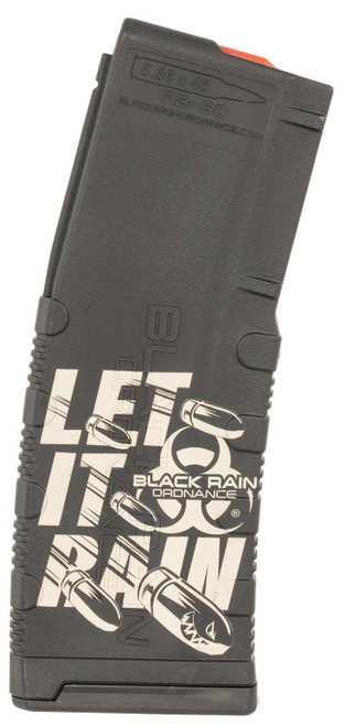 Black Rain Ordnance MAG30LETITRAINB Magazine 30rd 223 Rem/5.56 NATO Let It Rain Bullet Engraving Fits AR-15 Platform TSW|158738