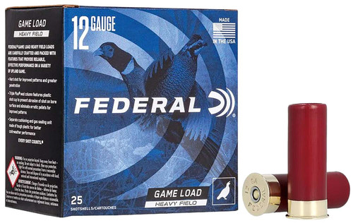 Federal H1255 Game-Shok Heavy Field 12Gauge 2.75" 1 1/4oz 5Shot 25 Per Box/10 Case TSW|117236