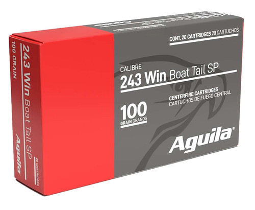 Aguila 8047AG 243Win 100gr InterLock Boat Tail Soft Point 20 Per Box/10 Case TSW|161531