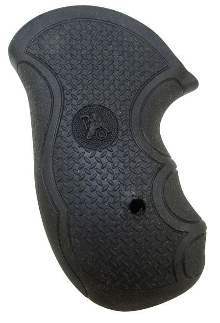 Pachmayr 02483 Diamond Pro Grip Diamond Checkering Black Rubber with Finger Grooves for Ruger SP101 TSW|16175