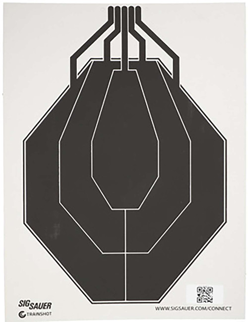 Sig Sauer SCT354 T300 Replacement Target IPSC Hanging Black/White TSW|170036