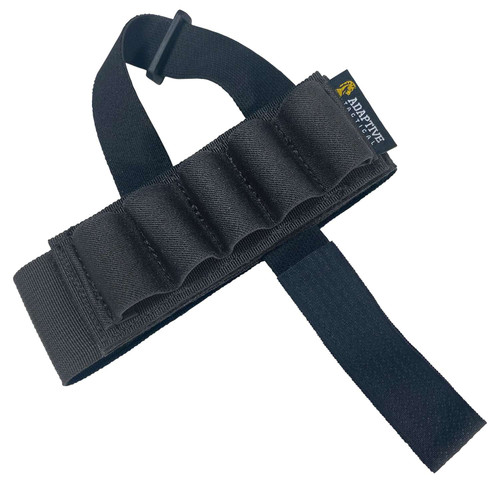 ADAPTIVE TACTICAL AT06400 Stock Mounted Shell Carrier 5rd Shotshells Removable Black Nylon Non Slip Loops Adj. Stock Fit TSW|155178