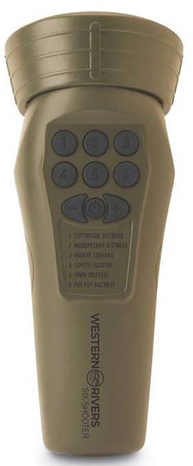 Western Rivers WRC-GC6S Mantis Six Shooter Electronic Call Multiple Sounds Attracts Predators Brown Plastic TSW|136357
