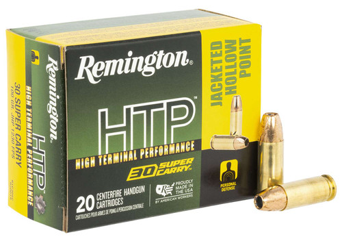 Remington Ammunition R20019 HTP 30SuperCarry 100gr Jacketed Hollow Point 20 Per Box/10 Case TSW|142634