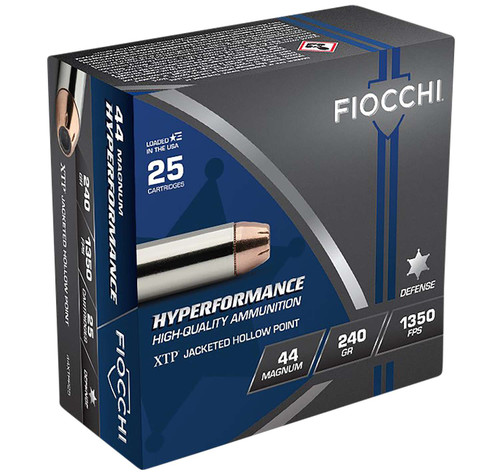 Fiocchi 44XTP25 Hyperformance 44RemMag 240gr Hornady XTP Hollow Point 25 Per Box/20 Case TSW|33375