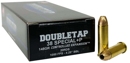 DoubleTap Ammunition 38SP148CE 38Special 148gr Controlled Expansion JHP 20 Per Box/50 Case TSW|162190