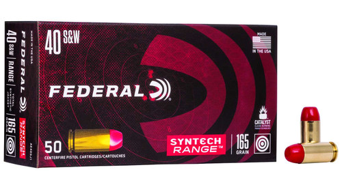 Federal AE40SJ1 American Eagle Syntech Range 40S&W 165gr Total Syntech Jacket Flat Nose 50 Per Box/10 Case TSW|8747