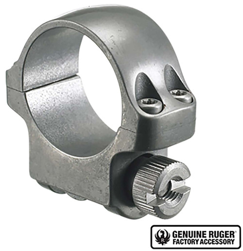 Ruger 90293 3KTG Scope Ring Silver 1" Low TSW|50824