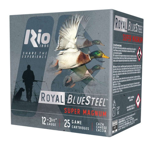 Rio Ammunition RBSSM40BB BlueSteel Royal 12Gauge 3.50" 1 3/8oz BB Shot 25 Per Box/10 Case TSW|105586