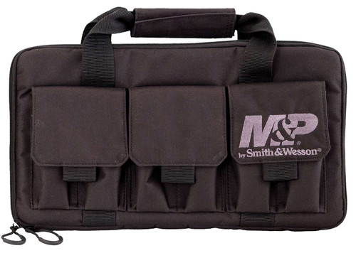 M&P Accessories 110029 Pro Tac Handgun Case Black Nylon Holds 2 Handguns TSW|23945