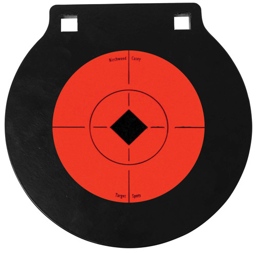 Birchwood Casey 47608 World of Targets Double Hole 6" Black/Orange AR500 Steel Circle w/Crosshair & Diamond Hanging TSW|109534
