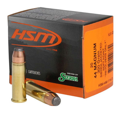HSM 44M17N20 Pro Pistol 44 Rem Mag 300 gr Soft Point 20 Per Box/ 20 Case TSW|119652