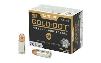 SPR GOLD DOT 9MM 115GR HP 20/200 RSR|CCI23614GD