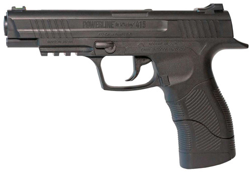 Daisy 980415222 415 Powerline CO2 177 BB Smooth Bore Steel Barrel, 21 Shot Built-In BB Magazine, Black Frame w/Accessory Rail, Checkered Polymer Grips, Manual Safety TSW|92664
