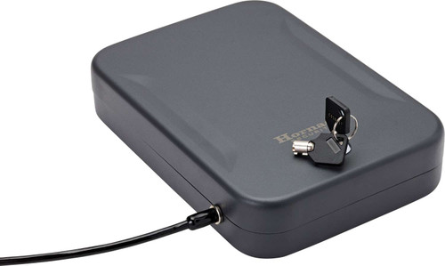 Hornady 95210 Lock Box XL Key Entry Black Steel Holds 1 Handgun 10" L x 7" W x 2" D TSW|107611