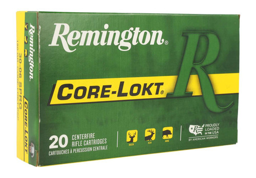 Remington Ammunition 27828 Core-Lokt 30-06Springfield 180gr Pointed Soft Point Core-Lokt 20 Per Box/10 Case TSW|66199