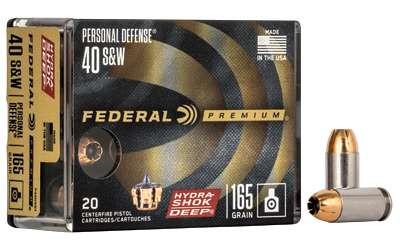 FED HYDSHK DP 40S&W 165GR JHP 20/200 RSR|FEP40HSD1