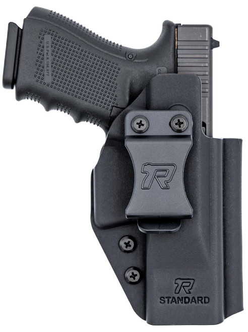 Rounded Gear RGUNVRSLSTNDRDBLK Universal Kydex IWB Black Kydex Belt Clip Fits Standard Sized Handguns Right Hand TSW|166164