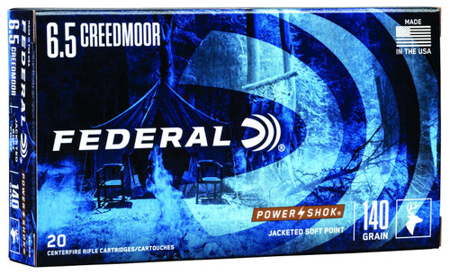 Federal 65CRDB Power-Shok 6.5Creedmoor 140gr Jacketed Soft Point 20 Per Box/10 Case TSW|104078