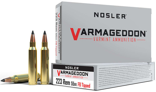 Nosler 65145 Varmageddon 223Rem 55gr Flat Base Tipped 20 Per Box/20 Case TSW|81557